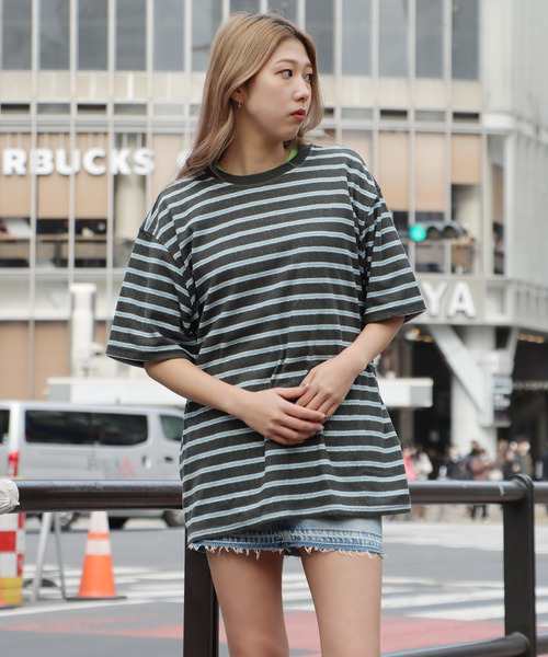 STUSSY/ステューシー STRIPED TERRY SS CREW 半袖Tシャツ クルーネック 並行輸入品｜au PAY マーケット